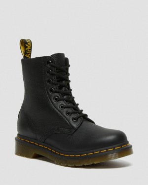 Dámské Boty Dr Martens 1460 Virginia Leather Černé | 33441937