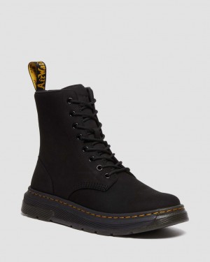 Dámské Boty Dr Martens Crewson Nubuck Leather Everyday Černé | 24465671