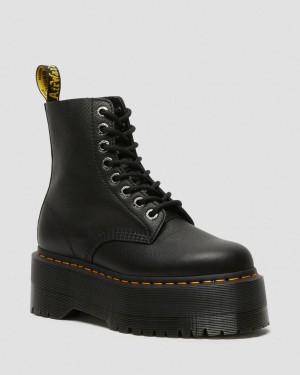 Dámské Boty na Platformy Dr Martens 1460 Max Leather Černé | 56513951
