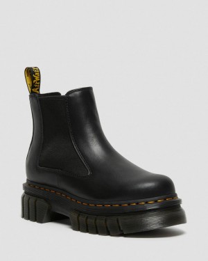Dámské Chelsea Boty Dr Martens Audrick Nappa Leather Platform Černé | 95742998