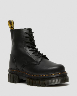Dámské Kotníkové Boty Dr Martens Audrick Nappa Leather Platform Černé | 54377751