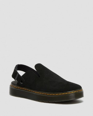Dámské Mules Dr Martens Carlson Suede Casual Slingback Černé | 56263937