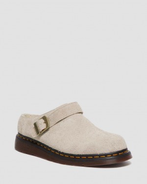 Dámské Mules Dr Martens Isham Faux Shearling Lined Suede Slingback Béžový | 67378908