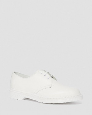 Dámské Oxfordky Dr Martens 1461 Mono Smooth Leather Bílé | 14509555