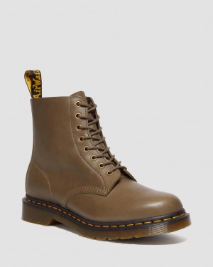 Dámské Šněrovací Boty Dr Martens 1460 Carrara Leather Olivy Zelené | 76160481