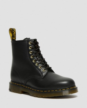 Dámské Šněrovací Boty Dr Martens 1460 DM's Wintergrip Leather Černé | 94467690