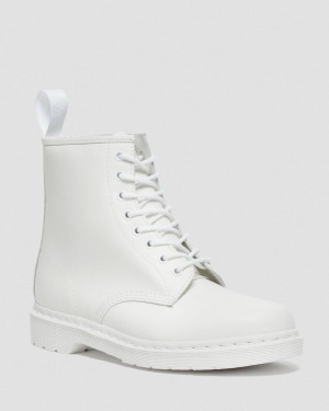 Dámské Šněrovací Boty Dr Martens 1460 Mono Smooth Leather Bílé | 83121735