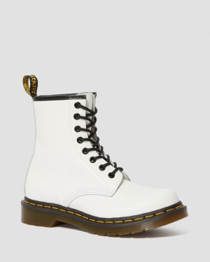 Dámské Šněrovací Boty Dr Martens 1460 Smooth Leather Bílé | 66580394