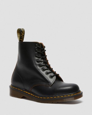 Dámské Šněrovací Boty Dr Martens 1460 Vintage Made in England Černé | 48259805