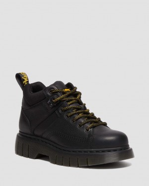 Pánské Boty Dr Martens Woodard Grizzly Leather Low Casual Černé | 14661434