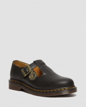 Pánské Boty Mary Jane Dr Martens T-Bar Regency Leather Černé | 95736968