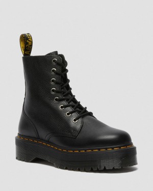 Pánské Boty na Platformy Dr Martens Jadon III Pisa Leather Černé | 50634271