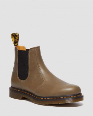 Pánské Chelsea Boty Dr Martens 2976 Carrara Leather Hnědé | 78259147