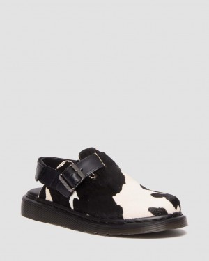 Pánské Mules Dr Martens Jorge II Hair-on Animal Print Slingback Černé | 19107186