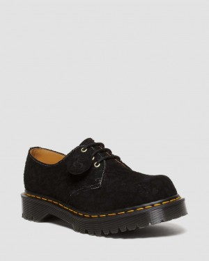 Pánské Oxfordky Dr Martens 1461 Bex Made in England Emboss Suede Černé | 37910362
