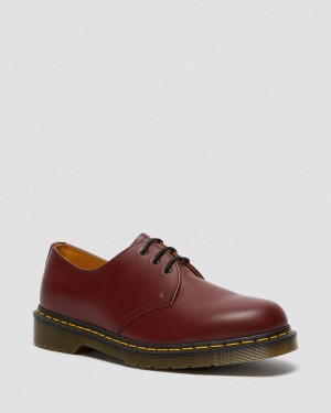 Pánské Oxfordky Dr Martens 1461 Smooth Leather Červené | 63664055