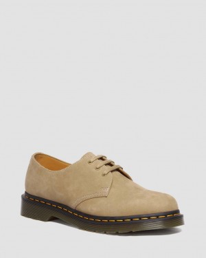 Pánské Oxfordky Dr Martens 1461 Tumbled Nubuck Leather Hnědé | 92340158