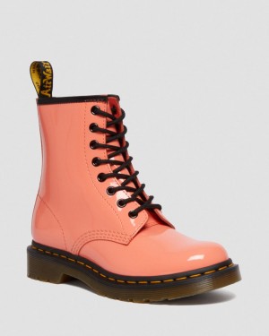 Pánské Šněrovací Boty Dr Martens 1460 Patent Leather Červené | 48193588