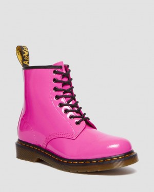 Pánské Šněrovací Boty Dr Martens 1460 Patent Leather Růžové | 27507368