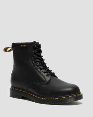 Pánské Šněrovací Boty Dr Martens 1460 Warmwair Leather Černé | 71624913