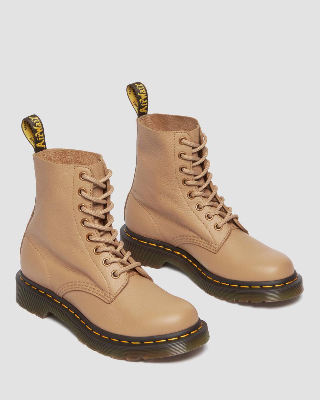 Dámské Boty Dr Martens 1460 Virginia Leather Hnědé | 54850450