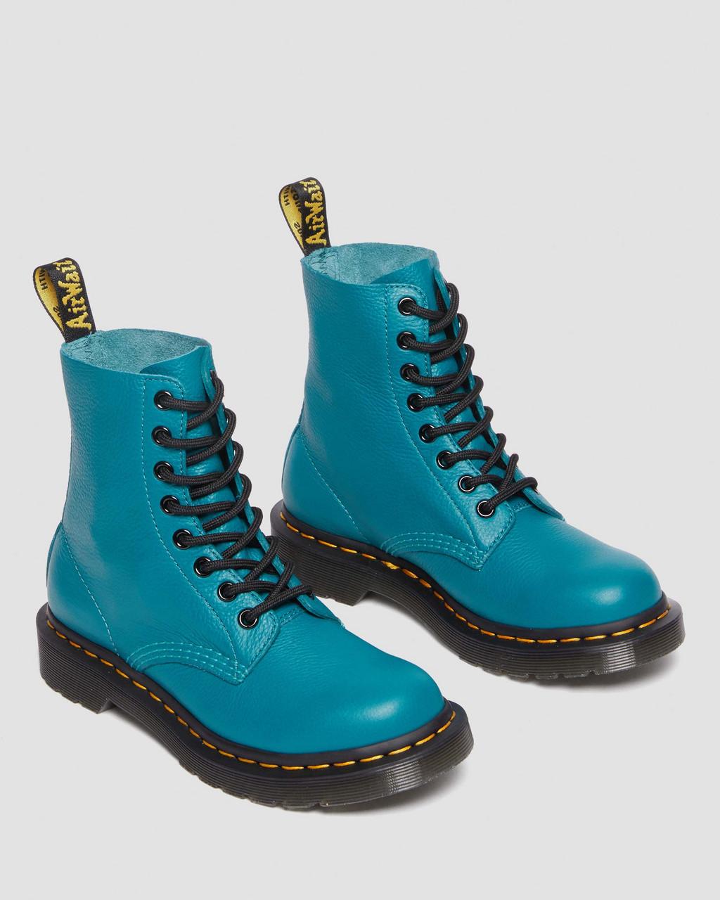Dámské Boty Dr Martens 1460 Virginia Leather Tyrkysové | 36662446
