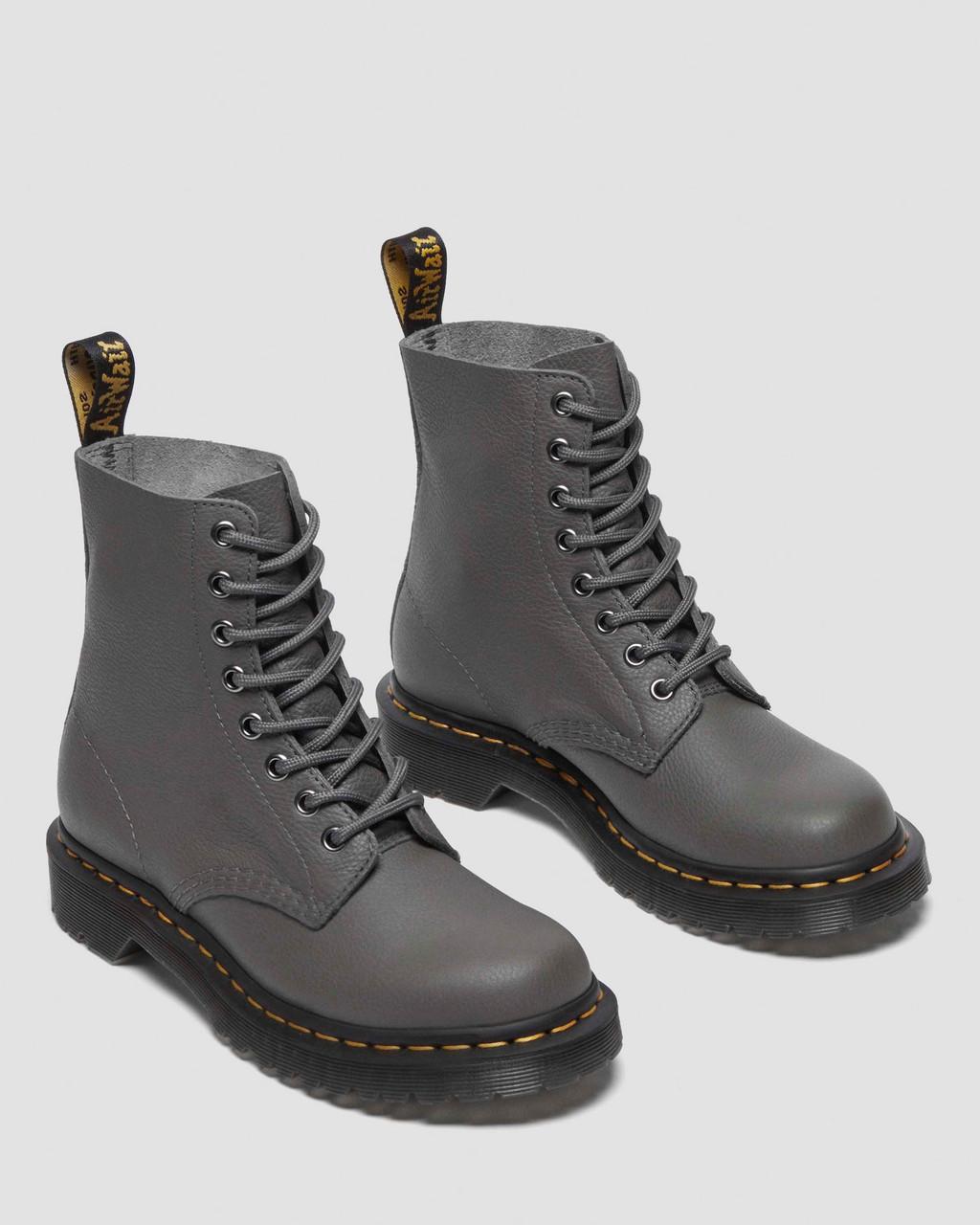 Dámské Boty Dr Martens 1460 Virginia Leather Šedé | 74619303