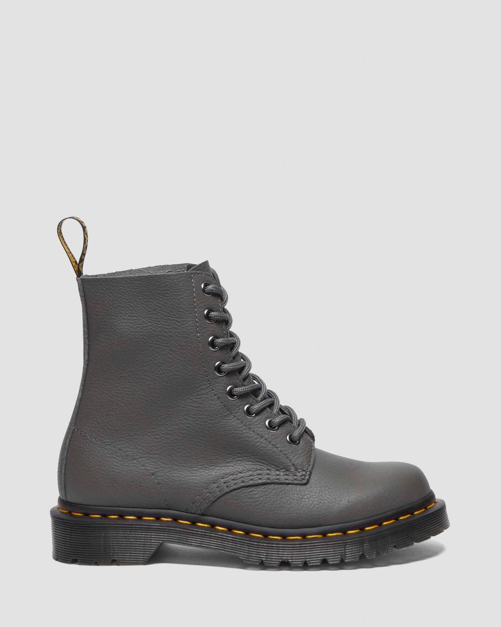 Dámské Boty Dr Martens 1460 Virginia Leather Šedé | 74619303