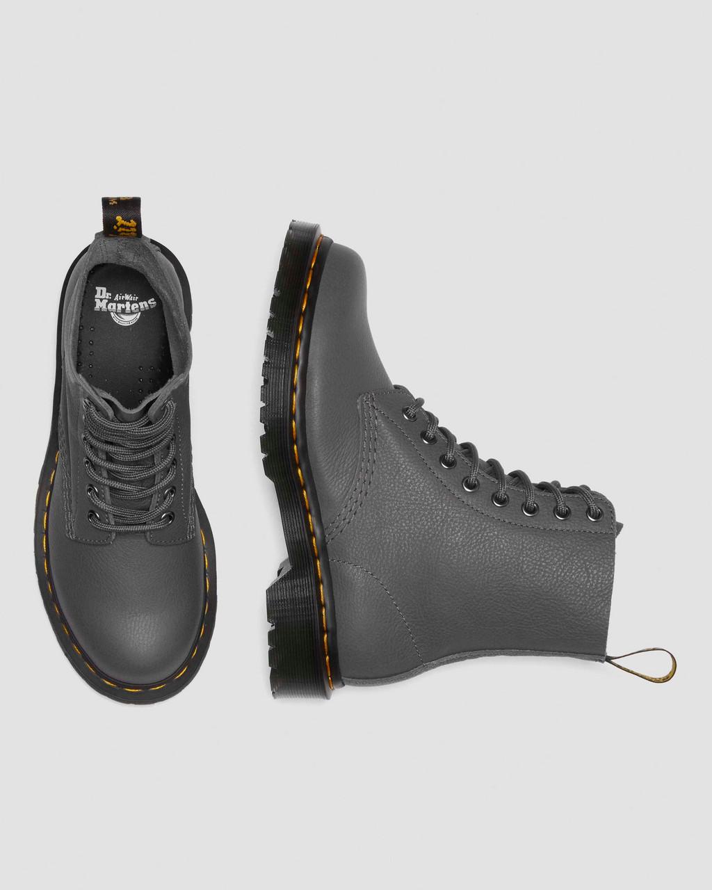 Dámské Boty Dr Martens 1460 Virginia Leather Šedé | 74619303