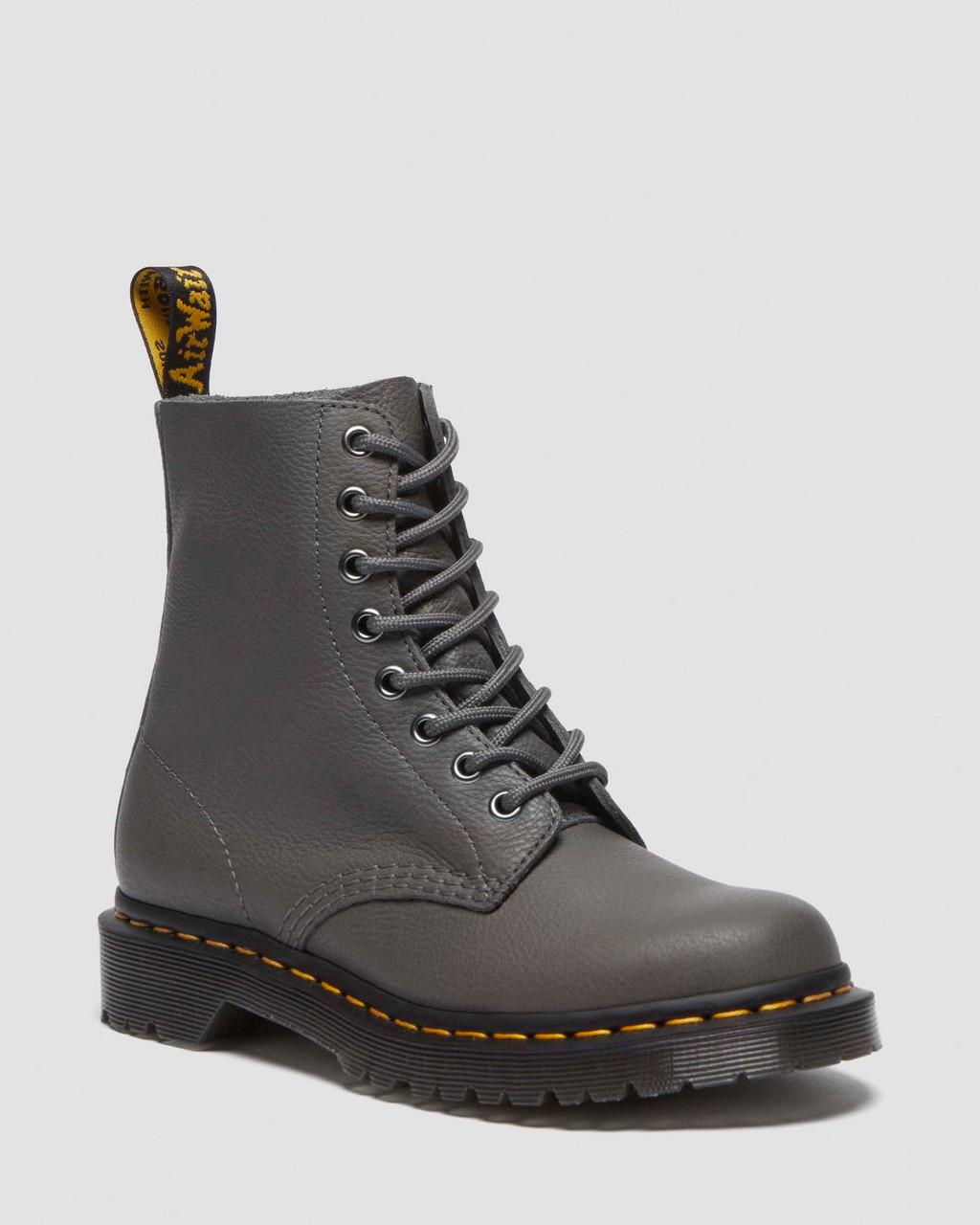 Dámské Boty Dr Martens 1460 Virginia Leather Šedé | 74619303