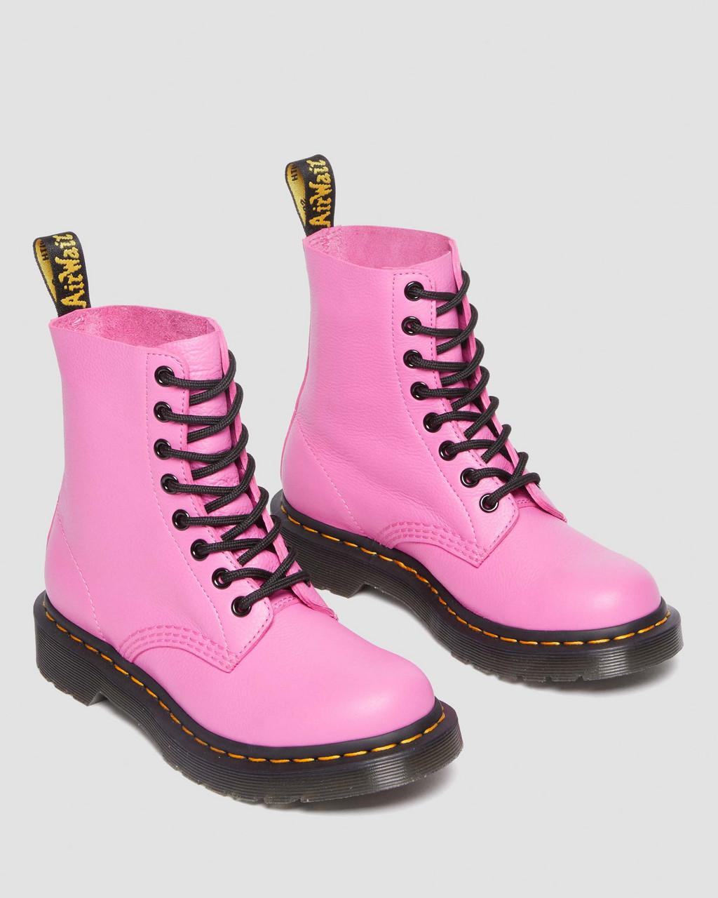 Dámské Boty Dr Martens 1460 Virginia Leather Růžové | 27700386