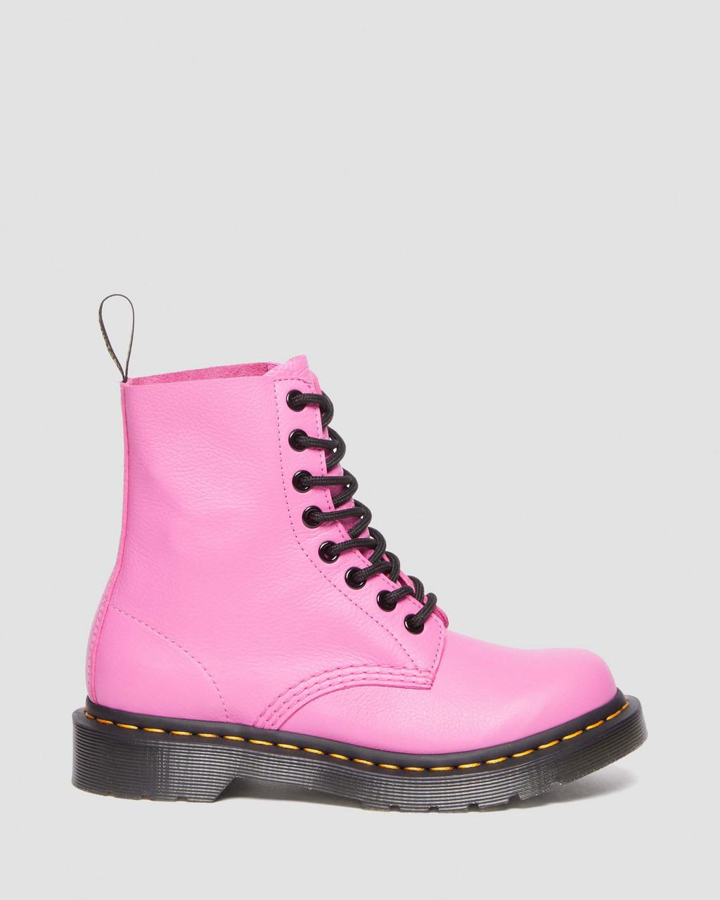 Dámské Boty Dr Martens 1460 Virginia Leather Růžové | 27700386