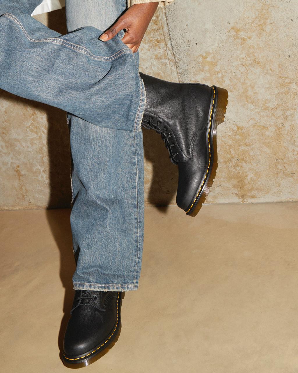 Dámské Boty Dr Martens 1460 Virginia Leather Černé | 33441937