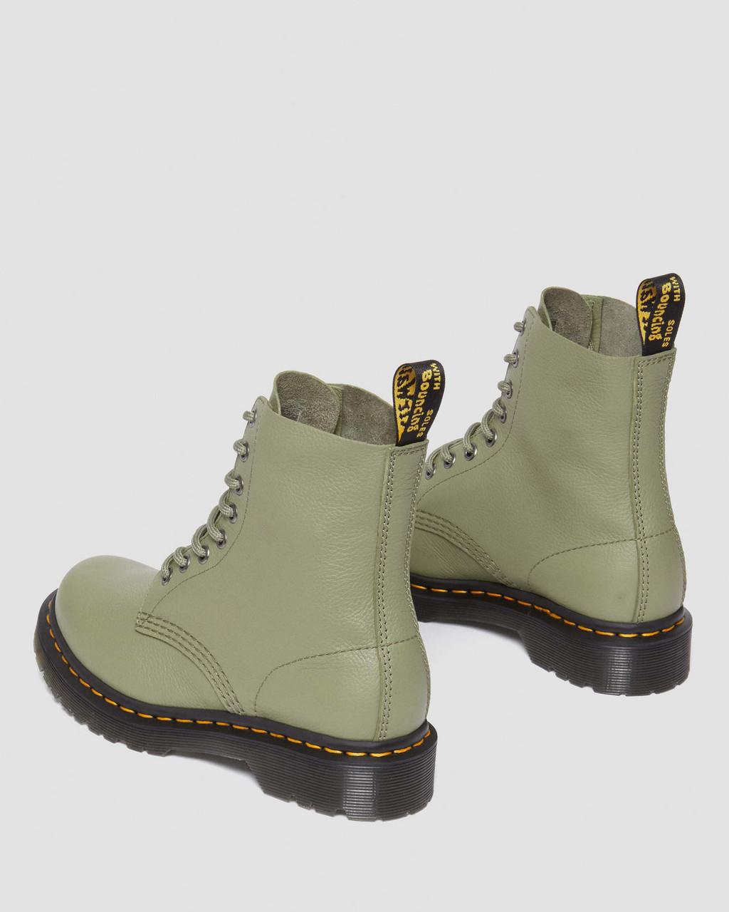 Dámské Boty Dr Martens 1460 Virginia Leather Olivy Zelené | 85665589