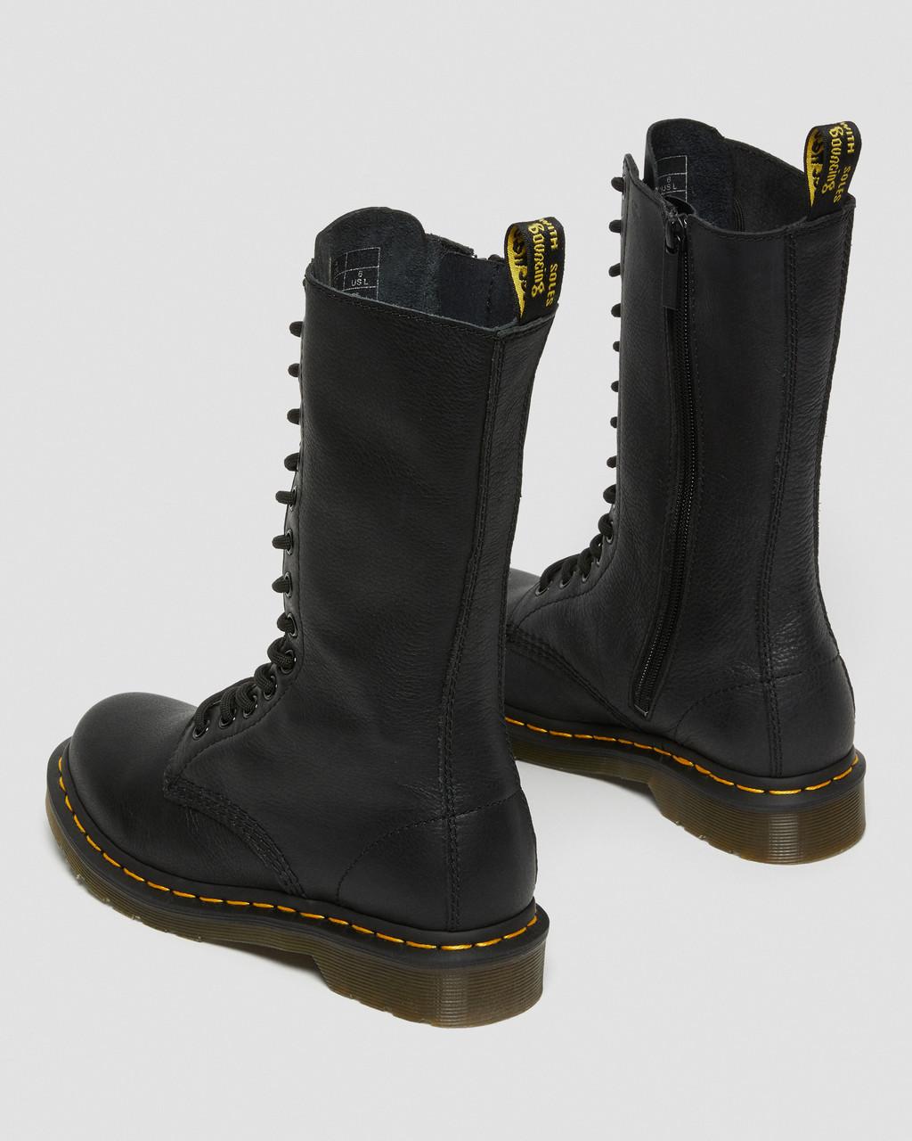 Dámské Boty Dr Martens 1B99 Virginia Leather Mid Calf Černé | 67542157