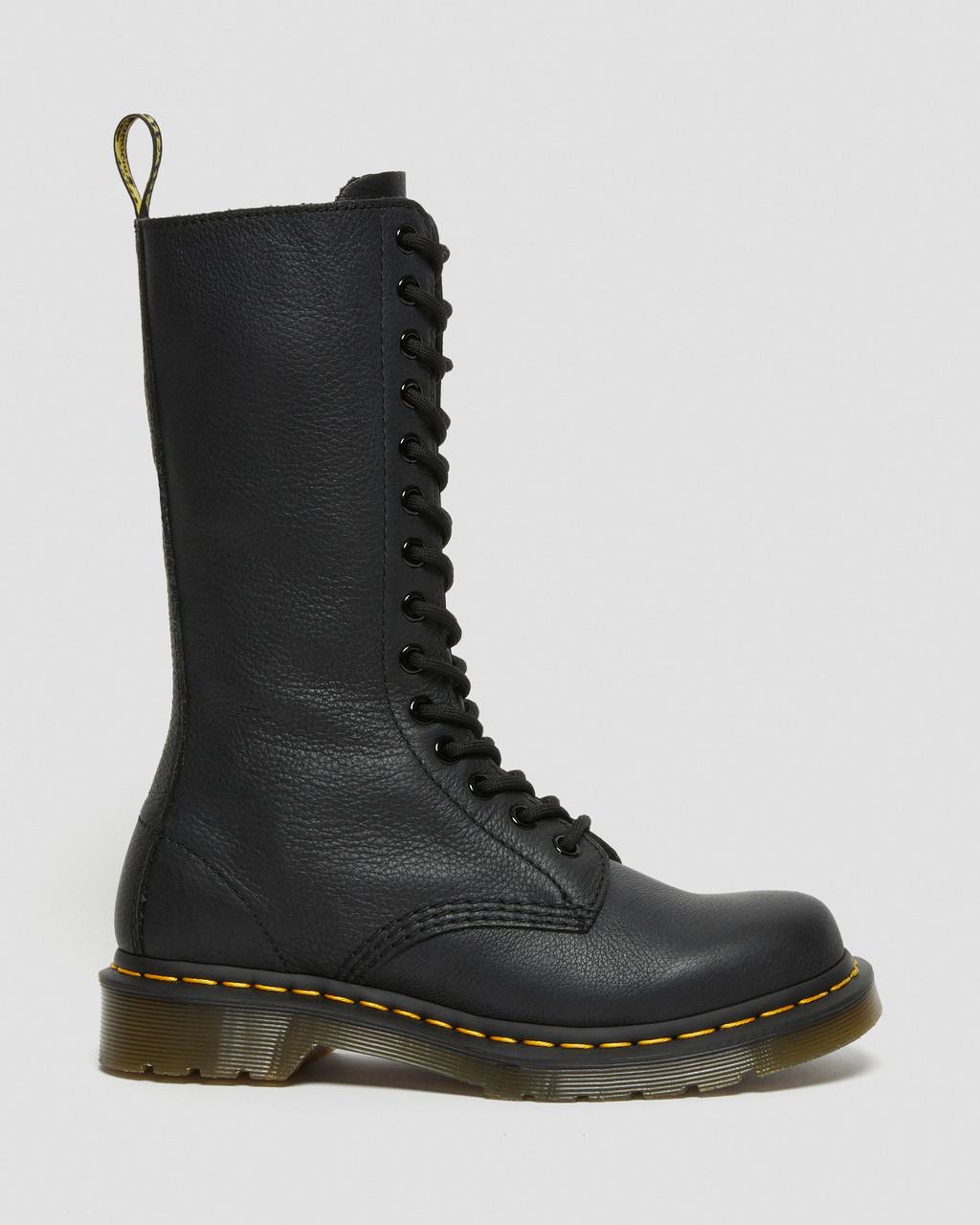 Dámské Boty Dr Martens 1B99 Virginia Leather Mid Calf Černé | 67542157
