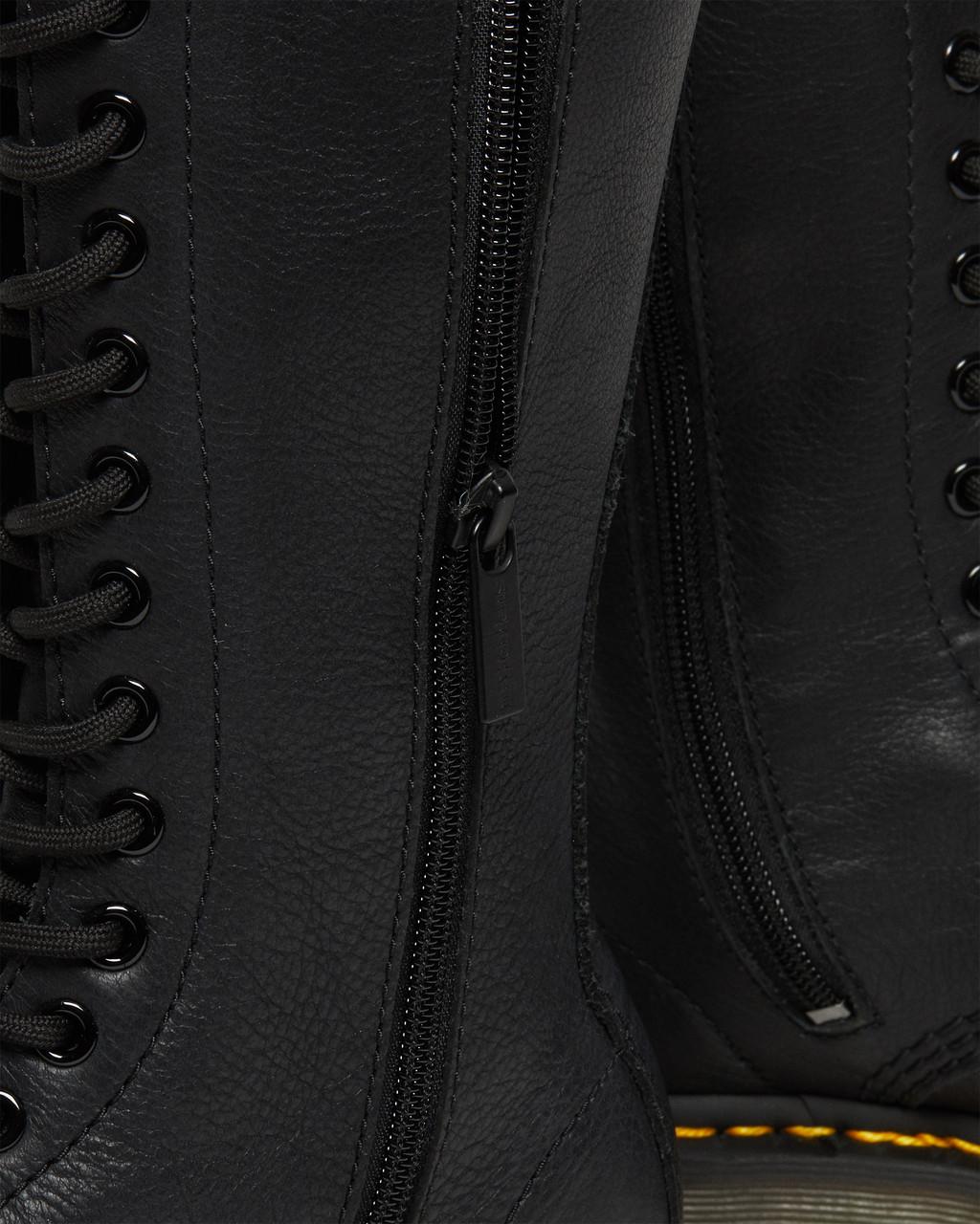 Dámské Boty Dr Martens 1B99 Virginia Leather Mid Calf Černé | 67542157
