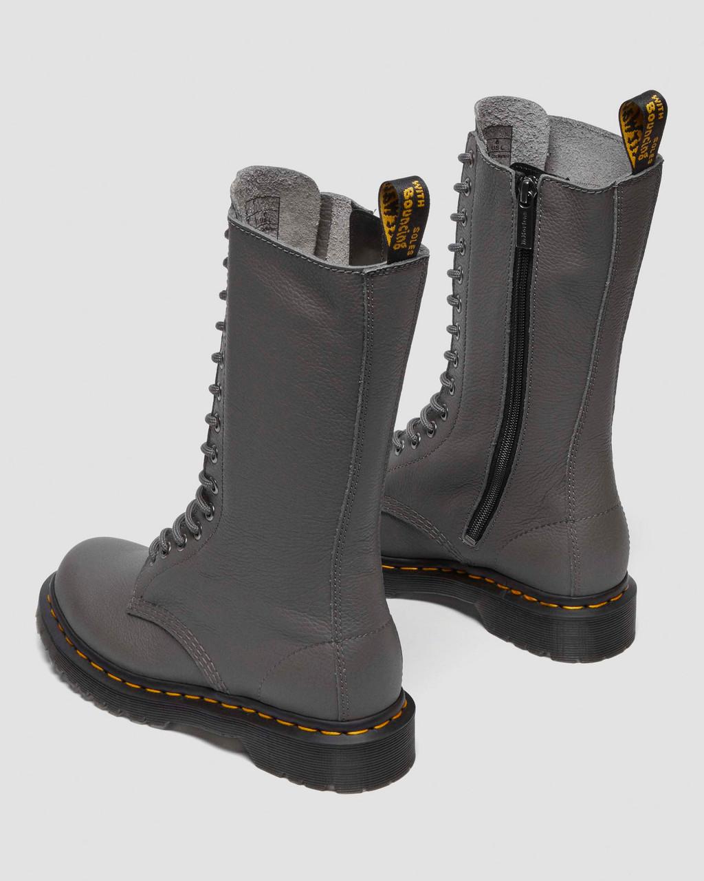 Dámské Boty Dr Martens 1B99 Virginia Leather Mid Calf Šedé | 82857034