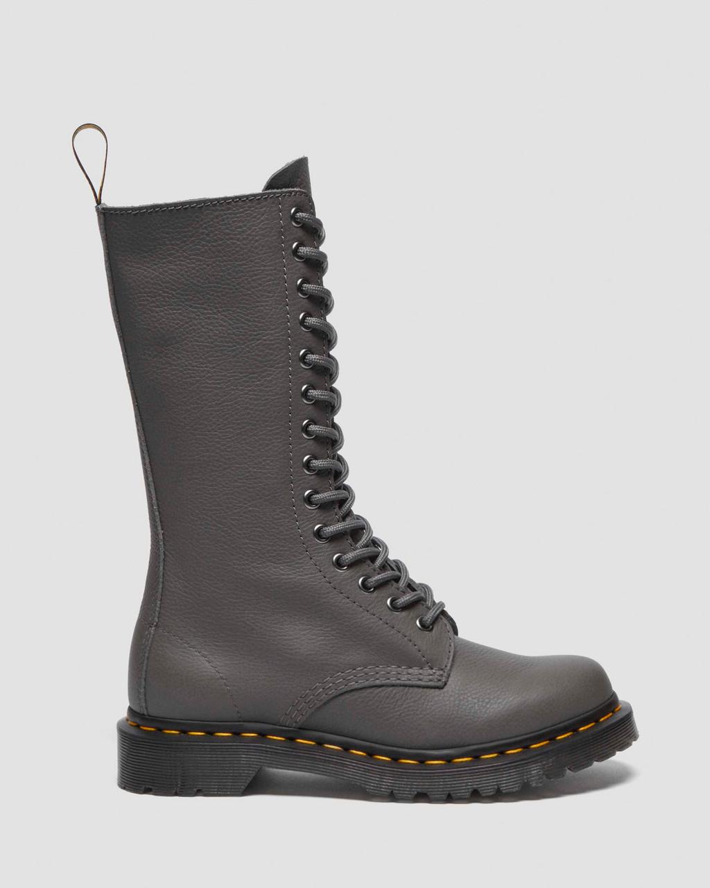 Dámské Boty Dr Martens 1B99 Virginia Leather Mid Calf Šedé | 82857034