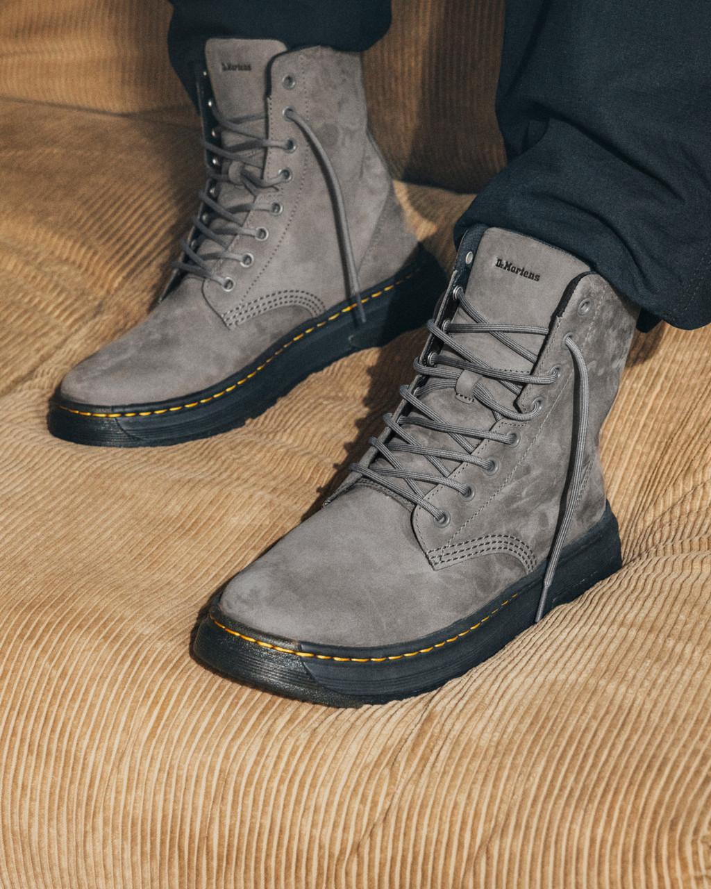 Dámské Boty Dr Martens Crewson Nubuck Leather Everyday Šedé | 23259675