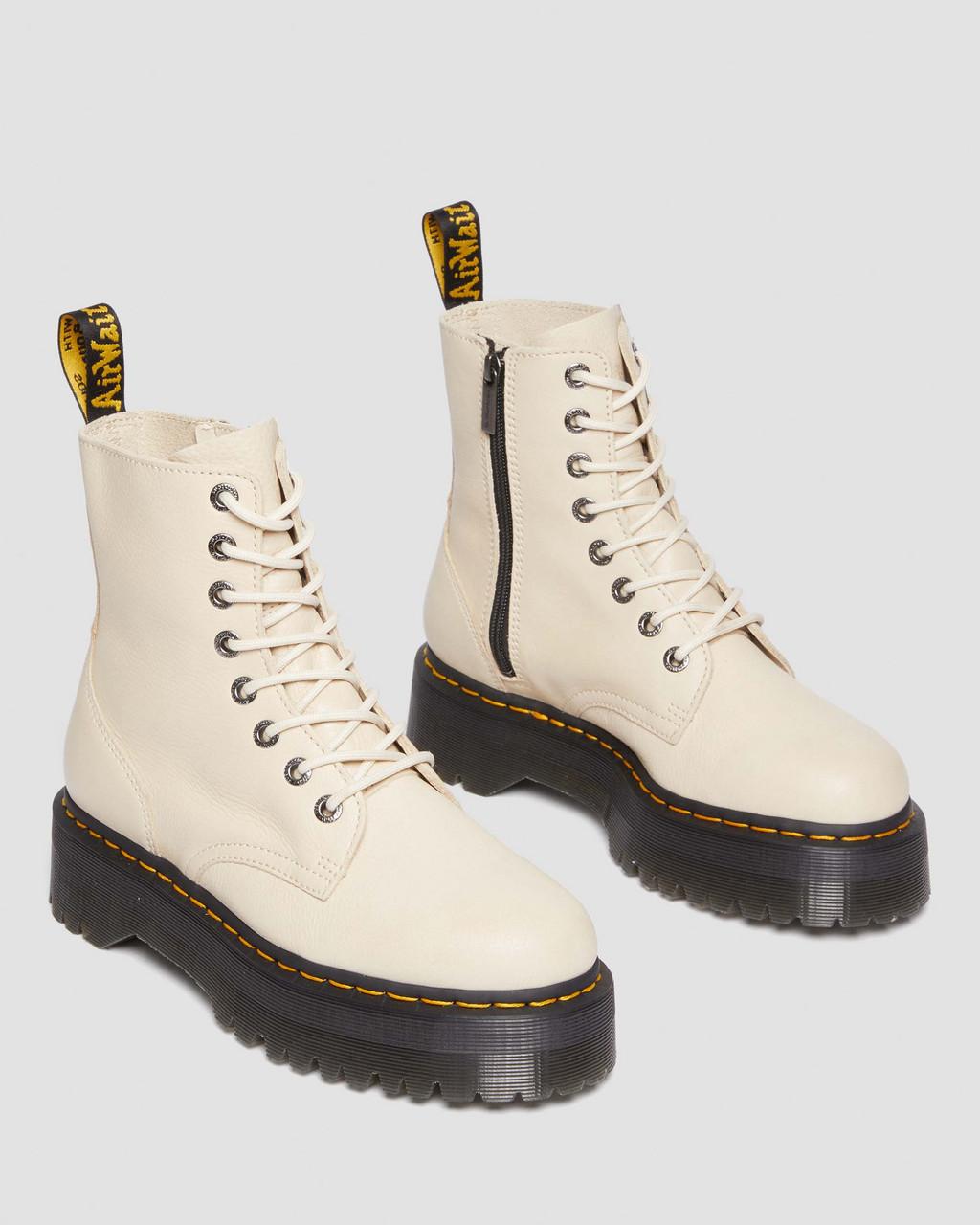 Dámské Boty Dr Martens Jadon III Pisa Leather Platforms Béžový | 76698982