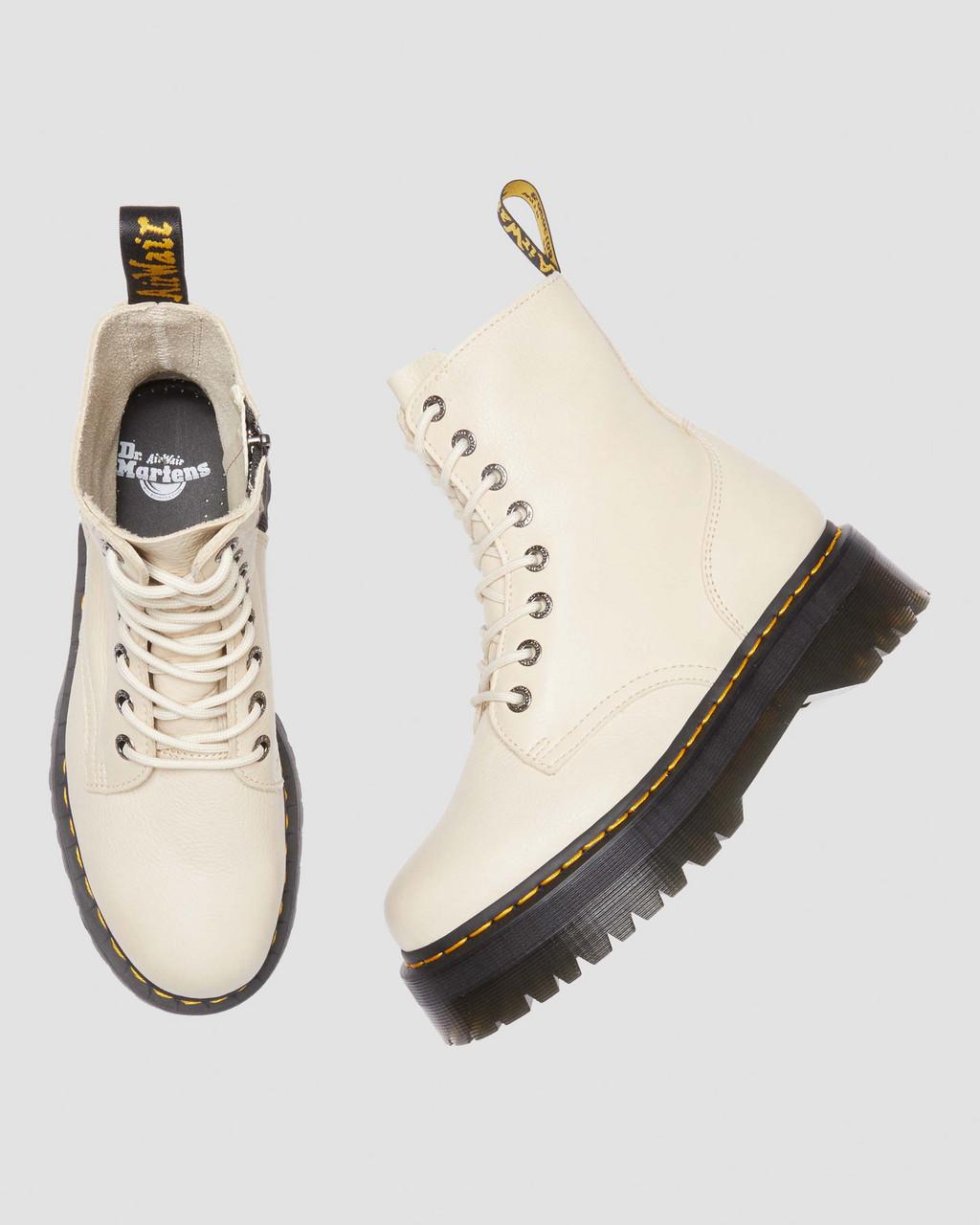 Dámské Boty Dr Martens Jadon III Pisa Leather Platforms Béžový | 76698982