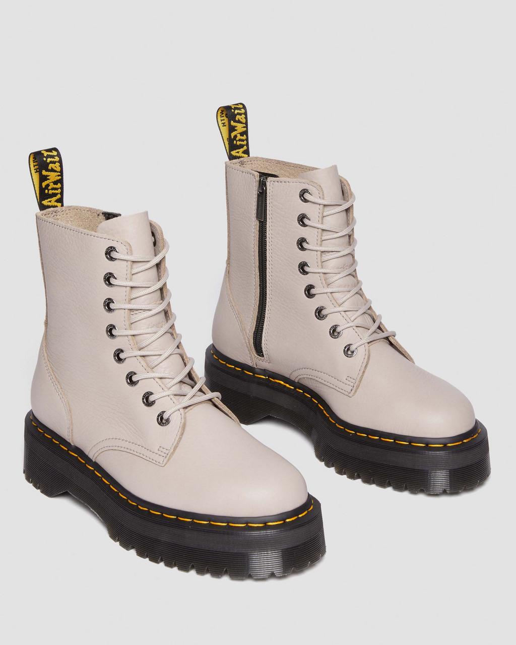Dámské Boty Dr Martens Jadon III Pisa Leather Platforms Béžový | 84250053