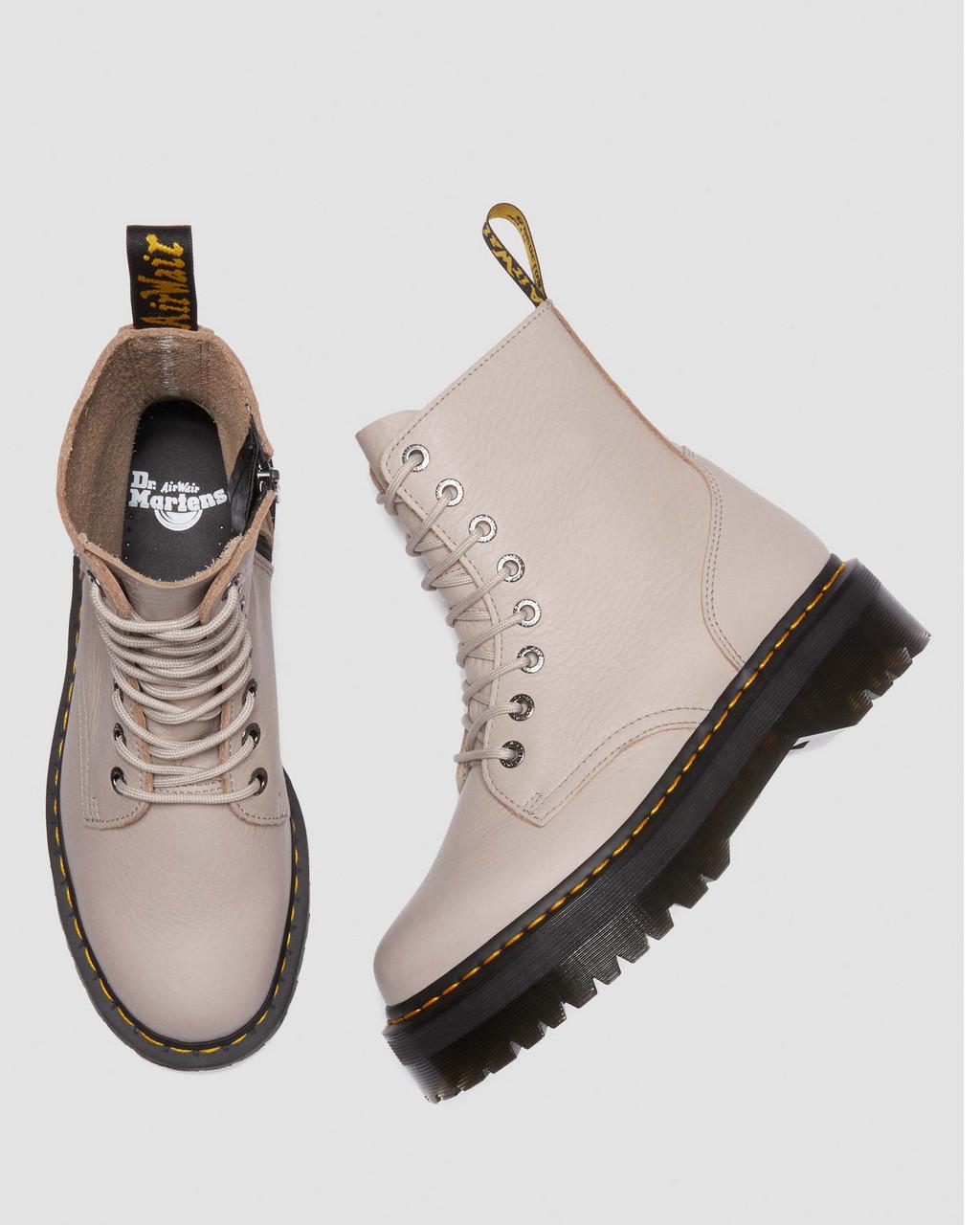 Dámské Boty Dr Martens Jadon III Pisa Leather Platforms Béžový | 84250053
