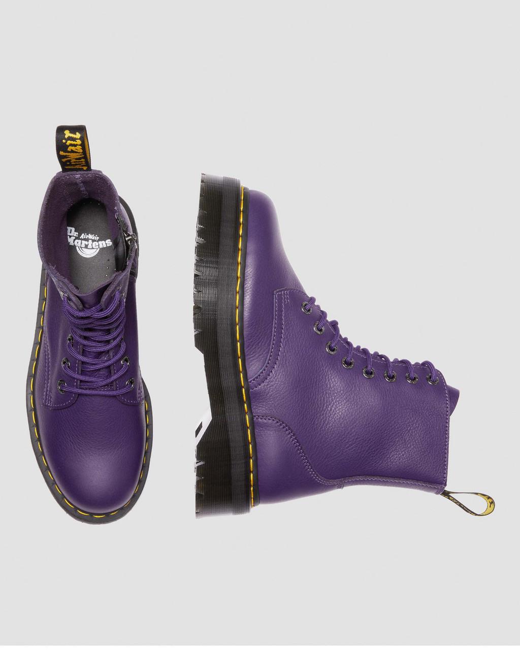 Dámské Boty Dr Martens Jadon III Pisa Leather Platforms Fialové | 38181971