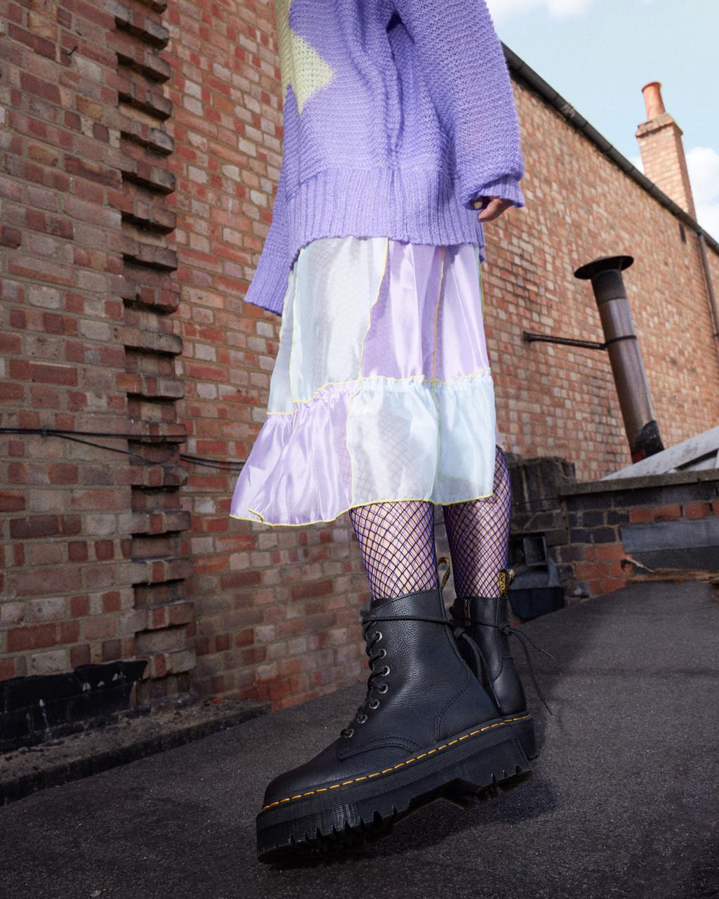 Dámské Boty Dr Martens Jadon III Pisa Leather Platforms Černé | 91439702