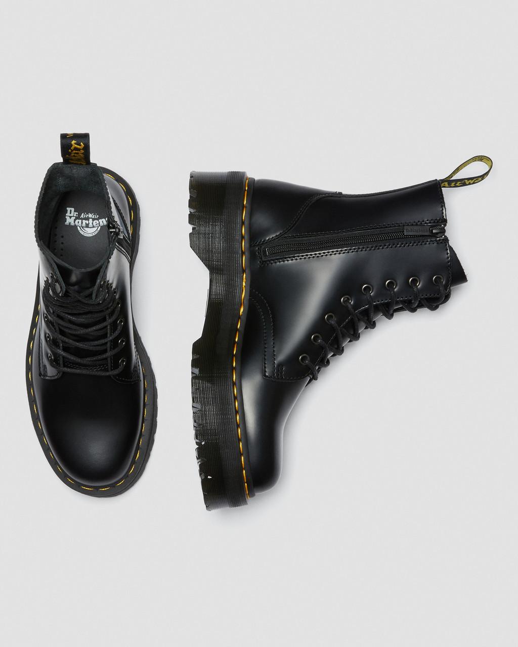 Dámské Boty Dr Martens Jadon Smooth Leather Platforms Černé | 14573945