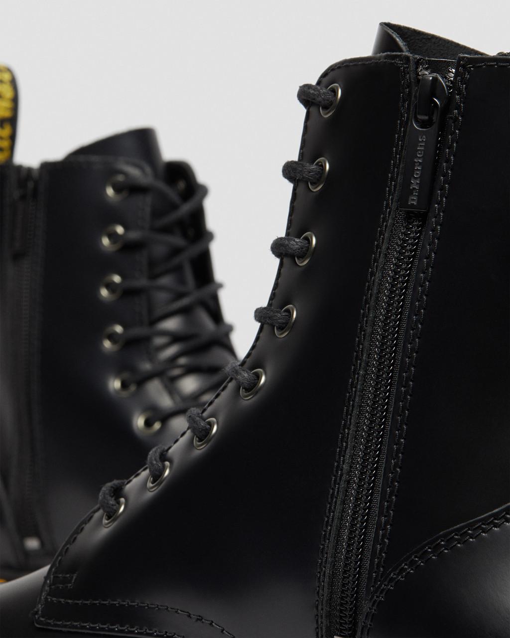Dámské Boty Dr Martens Jadon Smooth Leather Platforms Černé | 14573945