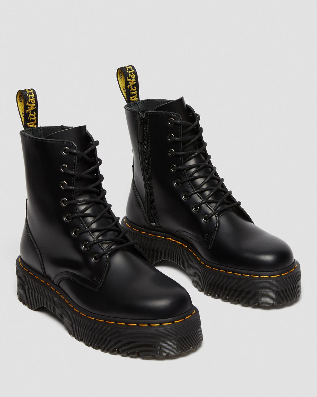 Dámské Boty Dr Martens Jadon Smooth Leather Platforms Černé | 14573945