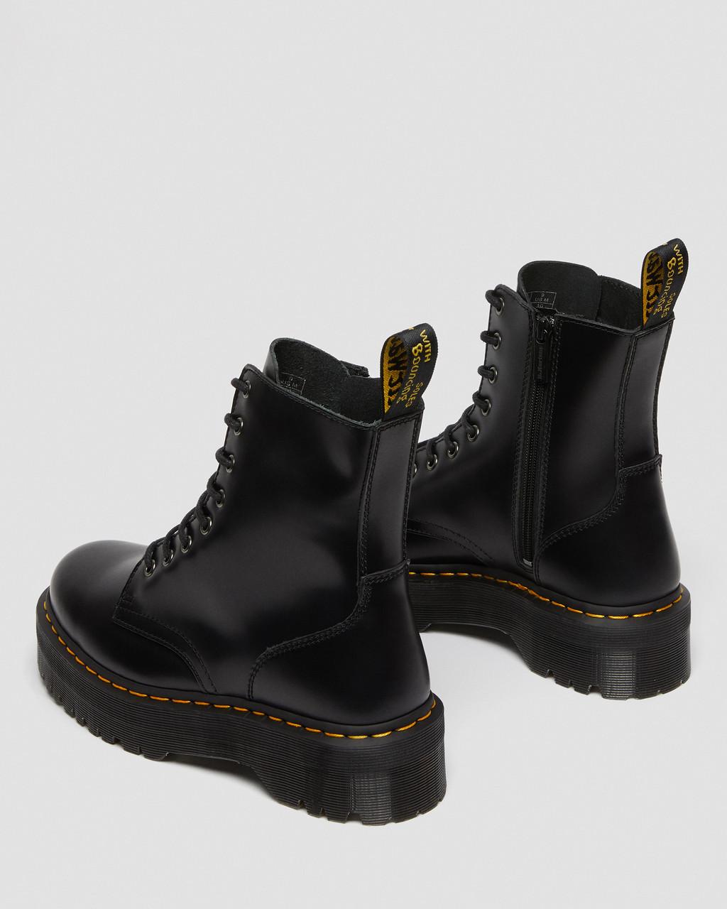Dámské Boty Dr Martens Jadon Smooth Leather Platforms Černé | 14573945